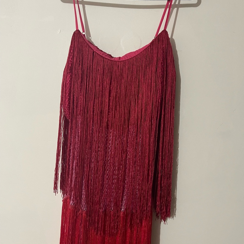 Anthropologie Let Me Be Tiered Pink Ombré
Fringe Dress Medium NWT - Picture 9 of 10